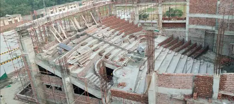 Multi-storey civil structure under construction